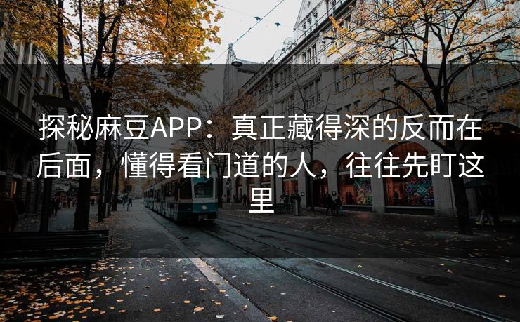 探秘麻豆APP:真正藏得深的反而在后面,懂得看门道的人,往往先盯这里 第1张 探秘麻豆APP:真正藏得深的反而在后面,懂得看门道的人,往往先盯这里 第1张